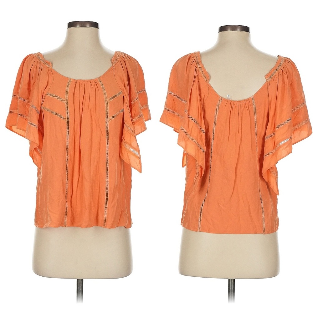 Anthropologie The Addison Story Peach Batwing Dolman Boho Summer Top XS